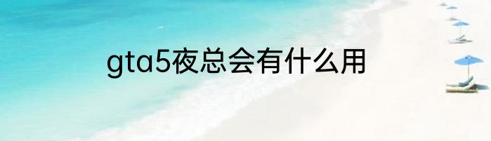 gta5夜总会有什么用