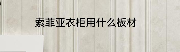 索菲亚衣柜用什么板材