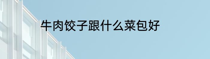 牛肉饺子跟什么菜包好