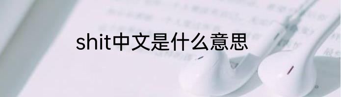 shit中文是什么意思