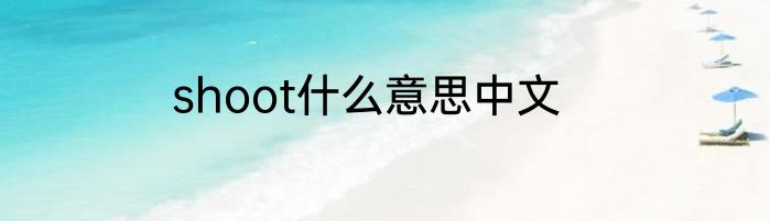 shoot什么意思中文