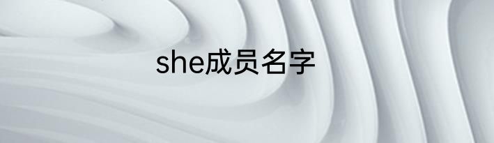 she成员名字