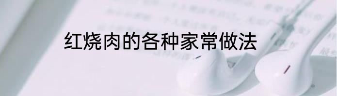 红烧肉的各种家常做法