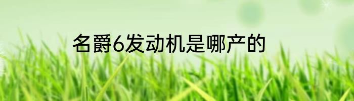 名爵6发动机是哪产的