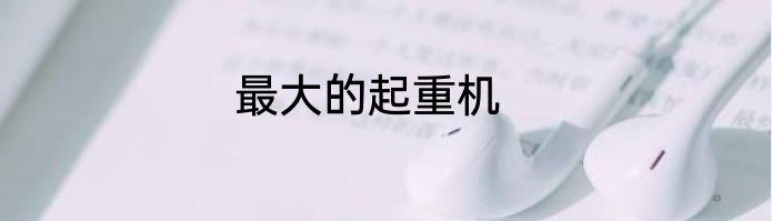 最大的起重机