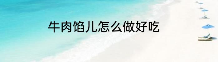 牛肉馅儿怎么做好吃