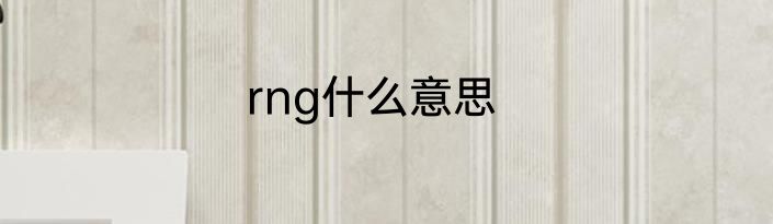 rng什么意思