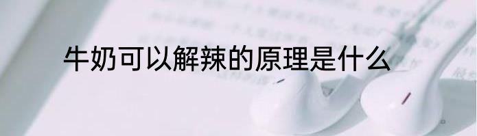牛奶可以解辣的原理是什么