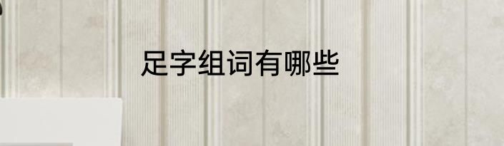 足字组词有哪些