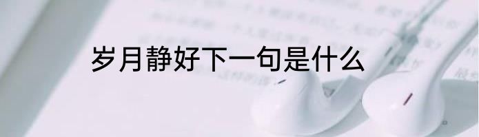 岁月静好下一句是什么