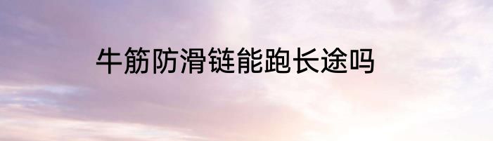 牛筋防滑链能跑长途吗