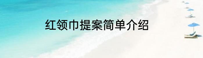 红领巾提案简单介绍