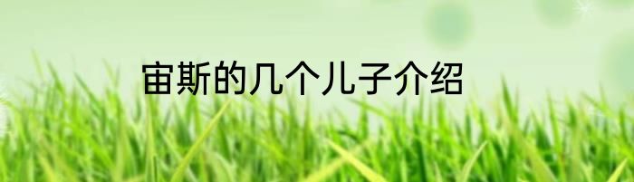 宙斯的几个儿子介绍