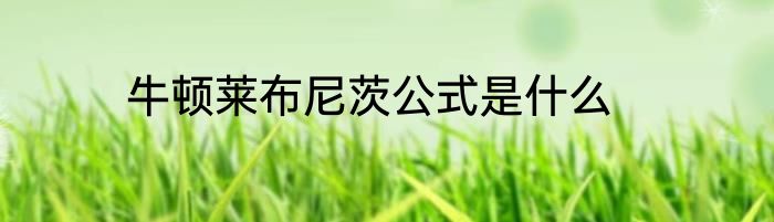 牛顿莱布尼茨公式是什么
