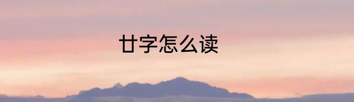 廿字怎么读