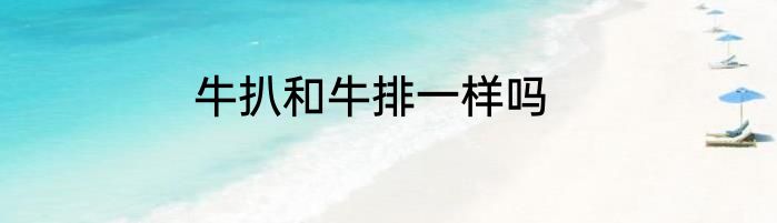 牛扒和牛排一样吗
