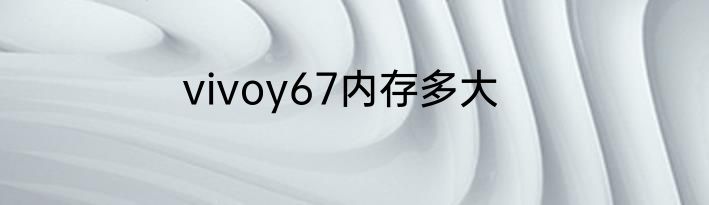 vivoy67内存多大