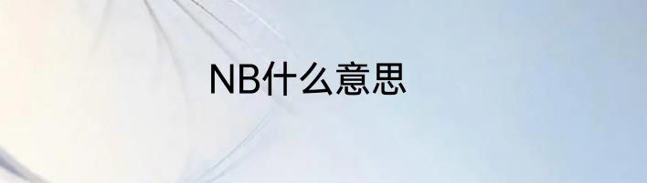 NB什么意思