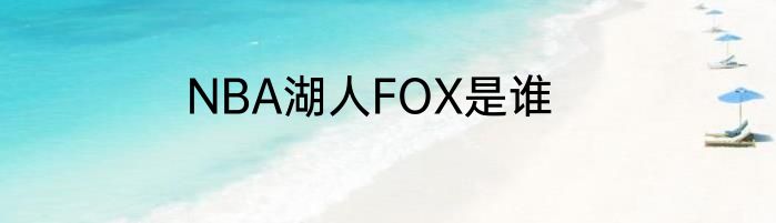 NBA湖人FOX是谁
