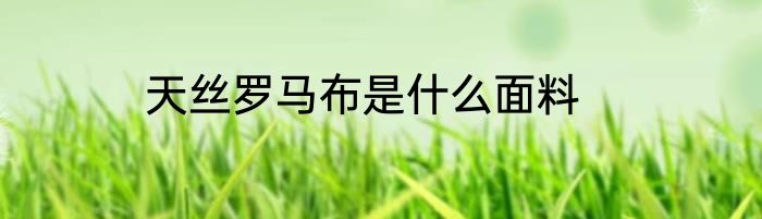 天丝罗马布是什么面料