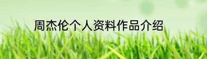 周杰伦个人资料作品介绍