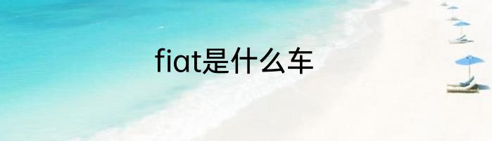 fiat是什么车