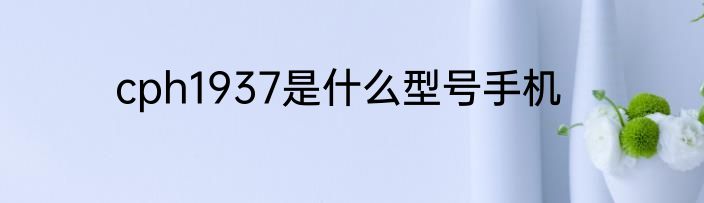 cph1937是什么型号手机