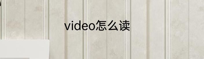 video怎么读