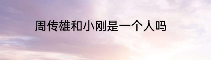 周传雄和小刚是一个人吗
