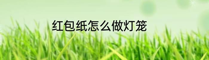 红包纸怎么做灯笼