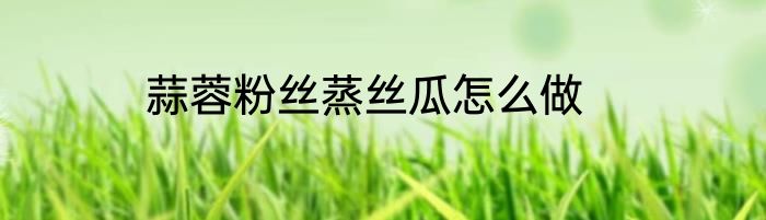 蒜蓉粉丝蒸丝瓜怎么做