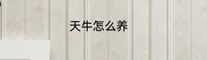 天牛怎么养