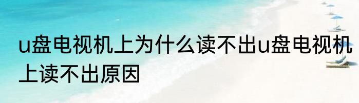 u盘电视机上为什么读不出u盘电视机上读不出原因