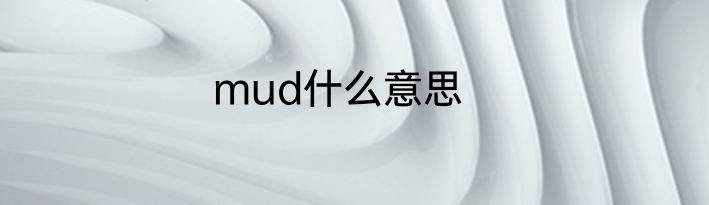 mud什么意思