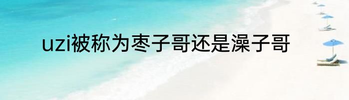 uzi被称为枣子哥还是澡子哥
