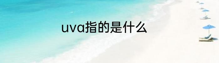 uva指的是什么