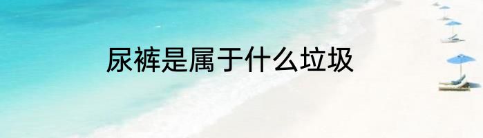 尿裤是属于什么垃圾