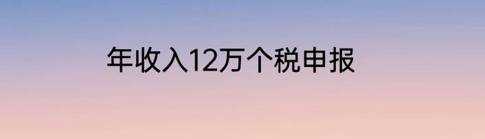 年收入12万个税申报