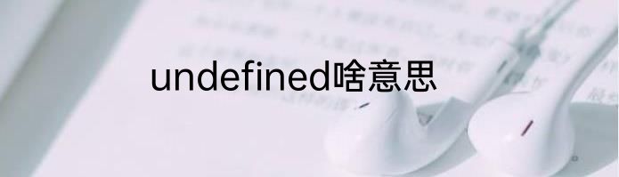 undefined啥意思