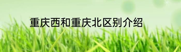 重庆西和重庆北区别介绍