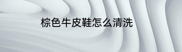 棕色牛皮鞋怎么清洗