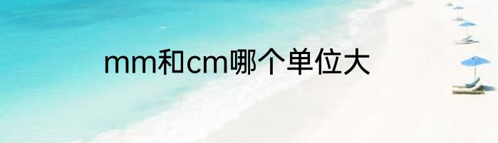 mm和cm哪个单位大