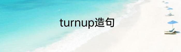 turnup造句