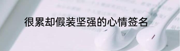 很累却假装坚强的心情签名