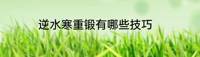 逆水寒重锻有哪些技巧
