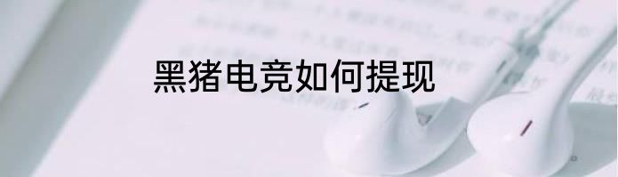 黑猪电竞如何提现