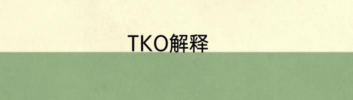 TKO解释