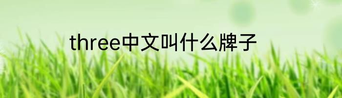 three中文叫什么牌子