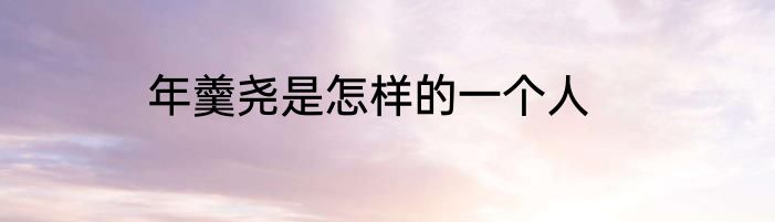 年羹尧是怎样的一个人