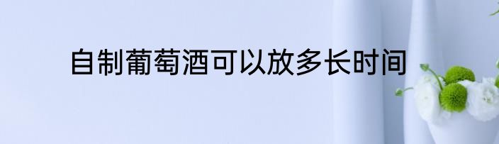 自制葡萄酒可以放多长时间